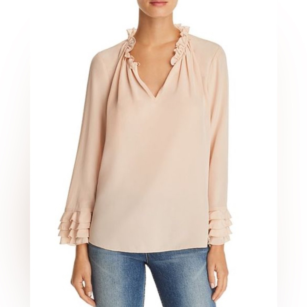 Rebecca Taylor Blush Ruffle Blouse
